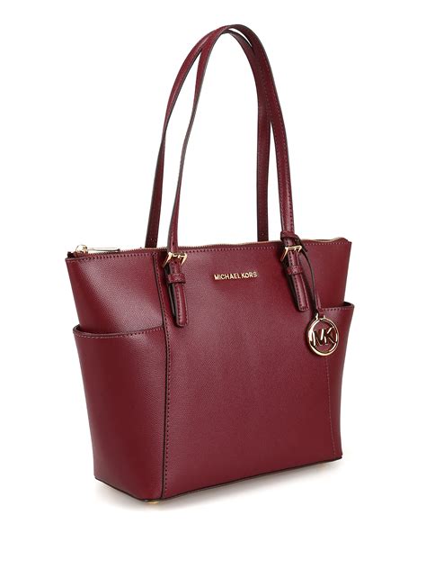 michael kors jet set shopper in bordeaux|michael kors deutschland online shop.